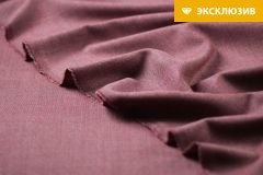 ткань меланжевый бордовый лен костюмно-плательная лен однотонная бордовая Италия