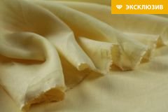 ткань сливочно-лимонный лен костюмно-плательная лен однотонная желтая Италия
