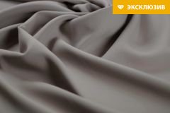 ткань креповая шерсть с шелком серовато-песочного цвета креп шерсть однотонная серая Италия
