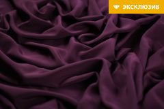 ткань крепдешин  цвета баклажана крепдешин шелк однотонная фиолетовая Италия