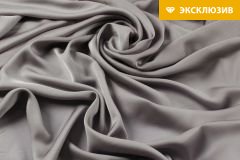 ткань сатин из шелка серо-лавандового цвета сатин шелк однотонная серая Италия
