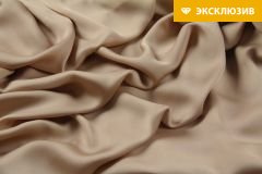 ткань шелковый сатин карамельного цвета Италия
