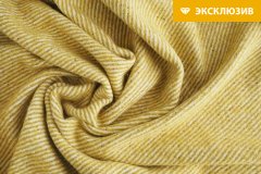 ткань пальтовая шерсть в желтую полоску пальтовые шерсть в полоску желтая Италия