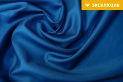 ткань костюмный шелк с шерстью василькового цвета костюмно-плательная шелк однотонная синяя Италия