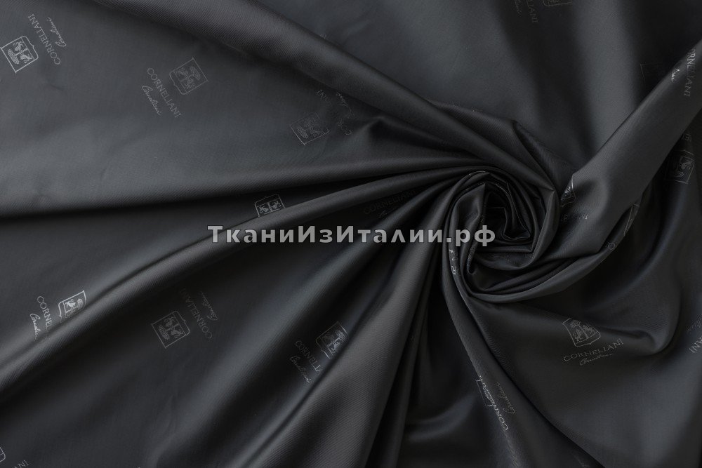 ткань темно-серый подклад из вискозы, подклад вискоза однотонная серая Италия